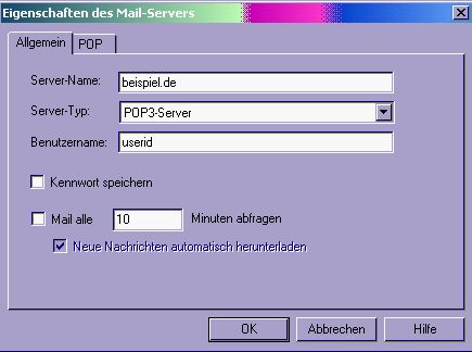 Server-Eigenschaften